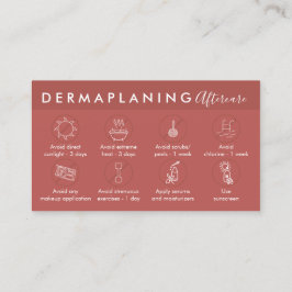 Terracotta Aftercare Instructions for Dermaplaning Visitenkarte
