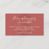 Terracotta Aftercare Instructions for Dermaplaning Visitenkarte (Vorderseite)