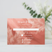 Terracotta-Ahorn-Blätter Akzent QR-Code RSVP Karte (Stehend Vorderseite)