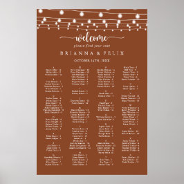 Terracotta Alphabetische Seekarte Poster