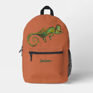 Terracotta als mehrfarbige Gemusterte Lizard Bedruckter Rucksack