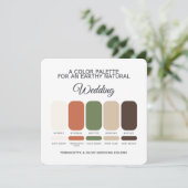 Terracotta and Olive Wedding Color Palette Card Einladung (Stehend Vorderseite)