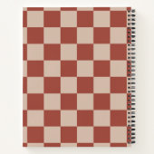 Terracotta and Tan Checkerboard Notizblock (Rückseite)
