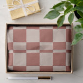 Terracotta and Tan Checkerboard Seidenpapier (Geschenk)