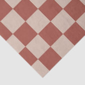 Terracotta and Tan Checkerboard Seidenpapier (Detail)