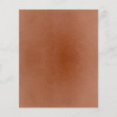 Terracotta and White Floral Elegant Wedding Menu Flyer (Hinten)