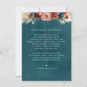 Terracotta Aquamarin Blue Wedding Danke Foto (Rückseite)