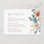 Terracotta Aquamarin Neutral Watercolor Florenz Begleitkarte (Vorderseite)