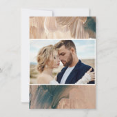 Terracotta aquamarine malerische moderne stilvolle einladung (Rückseite)