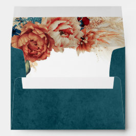 Terracotta, Aquamarine Rost-Blume und Pampas