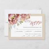 Terracotta Aquarell Blume Florenz RSVP Karte (Vorderseite)