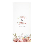 Terracotta Aquarell Blume Hochzeitskarte Werbekarte (Hinten)