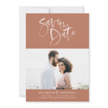 Terracotta Aquarellschrift Schrift Hochzeit