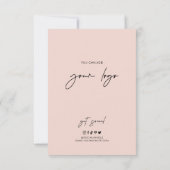 Terracotta Arch Bohemisch Minimal Logo Business Dankeskarte (Rückseite)