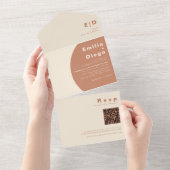 Terracotta Arch Formal Boda Wedding All In One Einladung (Abreißen)