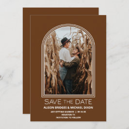 Terracotta Arch Foto Hochzeit Sichern Sie das Datu Save The Date