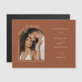 Terracotta Arch Foto Save the Date Magnetkarte (Vorne/Hinten)