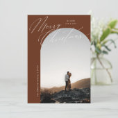 Terracotta Arch Foto Script Typografie Weihnachten (Stehend Vorderseite)