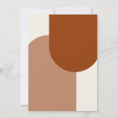 Terracotta Arch Groovy Retro Hochzeitsreise mit de Einladung (Rückseite)