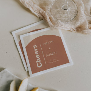 Terracotta Arch Minimalistisch Formal Wedding Chee Serviette