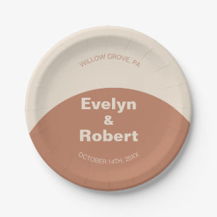 Terracotta Arch Minimalistisch Pappteller