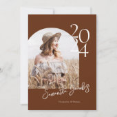 Terracotta Arch Modernes Minimalistisches Foto Abs Einladung (Vorderseite)