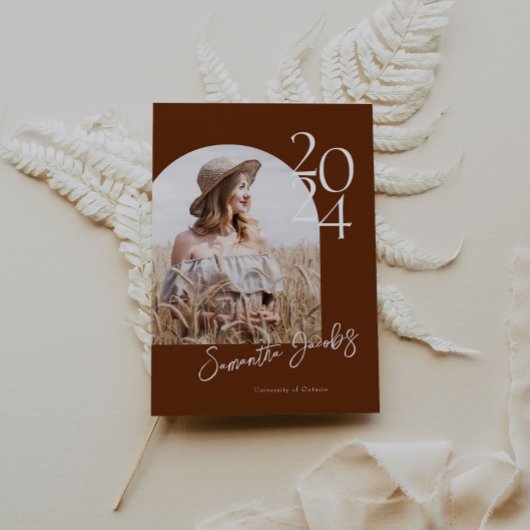 Terracotta Arch Modernes Minimalistisches Foto Abs Einladung