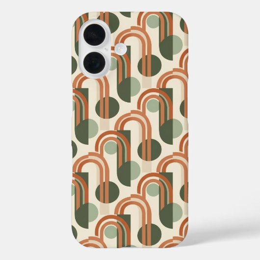 Terracotta Arch Pattern Phone Case (Rückseite)