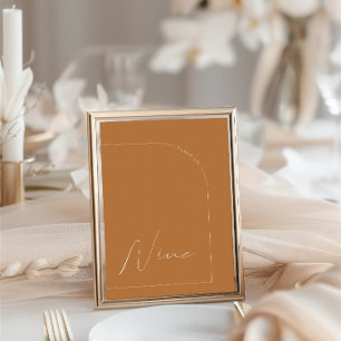 Terracotta Arch Table Nine Tischnummer