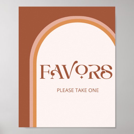 Terracotta Arch Typografy Favoriten bitte eine Poster (Vorne)