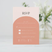 TERRACOTTA ARCH WEDD RSVP CARD KARTE (Stehend Vorderseite)