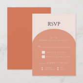 TERRACOTTA ARCH WEDD RSVP CARD KARTE (Vorne/Hinten)