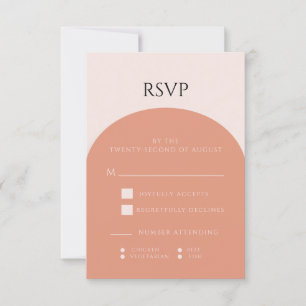 TERRACOTTA ARCH WEDD RSVP CARD KARTE