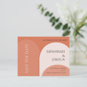 TERRACOTTA ARCH WEDD SPEICHERN DAS DATUM POSTCARD POSTKARTE (Stehend Vorderseite)