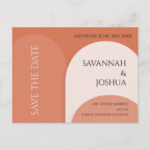 TERRACOTTA ARCH WEDD SPEICHERN DAS DATUM POSTCARD POSTKARTE (Vorderseite)