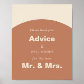 Terracotta Arch Wedding Advice und Well Wishings Poster (Vorne)