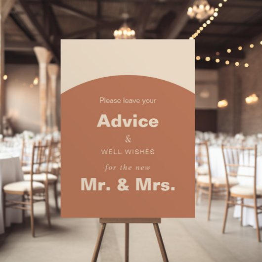 Terracotta Arch Wedding Advice und Well Wishings Poster