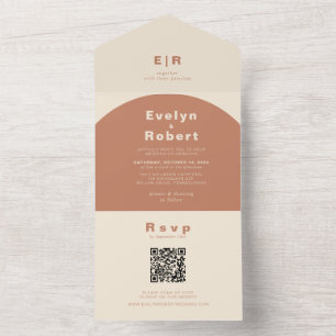 Terracotta Arch Wedding All In One Einladung