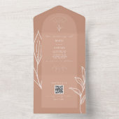 Terracotta Arch Wedding QR Code UAWG All In One Einladung (Innen Boden)