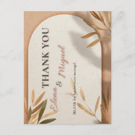 Terracotta Arch Wedding Thank You Card Einladung