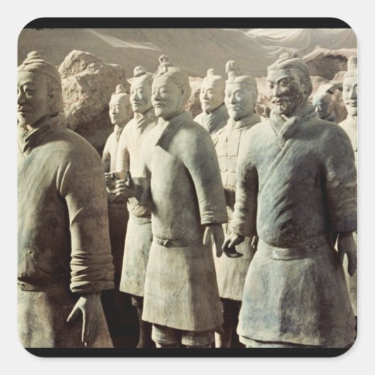 Terracotta Army, Qin Dynastie, 210 v. Chr.; Kriege Quadratischer Aufkleber (Vorderseite)