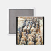 Terracotta Army, Qin Dynasty, 210 v. Chr. Magnet (Vorderseite/Rückseite)