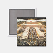 Terracotta Army, Qin Dynasty, 210 v. Chr. Magnet (Vorderseite/Rückseite)