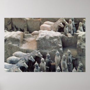 Terracotta Army, Qin Dynasty, 210 v. Chr. Poster
