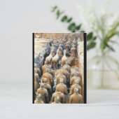 Terracotta Army, Qin Dynasty, 210 v. Chr. Postkarte (Stehend Vorderseite)