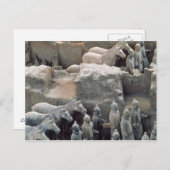 Terracotta Army, Qin Dynasty, 210 v. Chr. Postkarte (Vorne/Hinten)