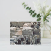 Terracotta Army, Qin Dynasty, 210 v. Chr. Postkarte (Stehend Vorderseite)