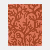 Terracotta Ästhetische flüssige Bio Formen Muster Fleecedecke (Vorderseite)