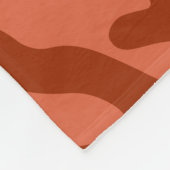 Terracotta Ästhetische flüssige Bio Formen Muster Fleecedecke (Ecke)