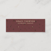 Terracotta Astrologie Sterne Gestüt Ohrensichter Mini Visitenkarte (Vorderseite)